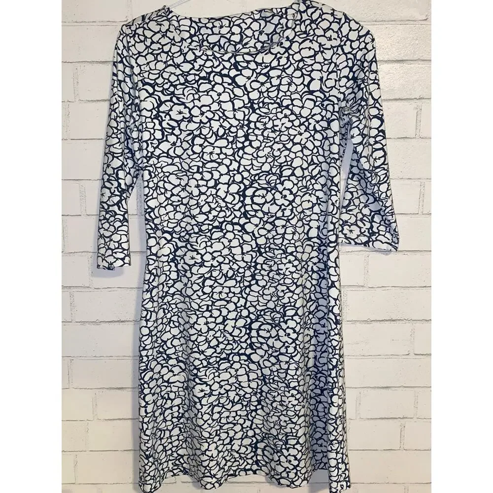 $168 Mahi Gold MAHI Dress in Navy / White Ruth’s Hydrangeas Floral Small EUC